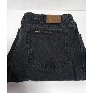 Vintage HIS Black Jeans Men's Size 38x32 Made in USA (ACTUAL 36X32)